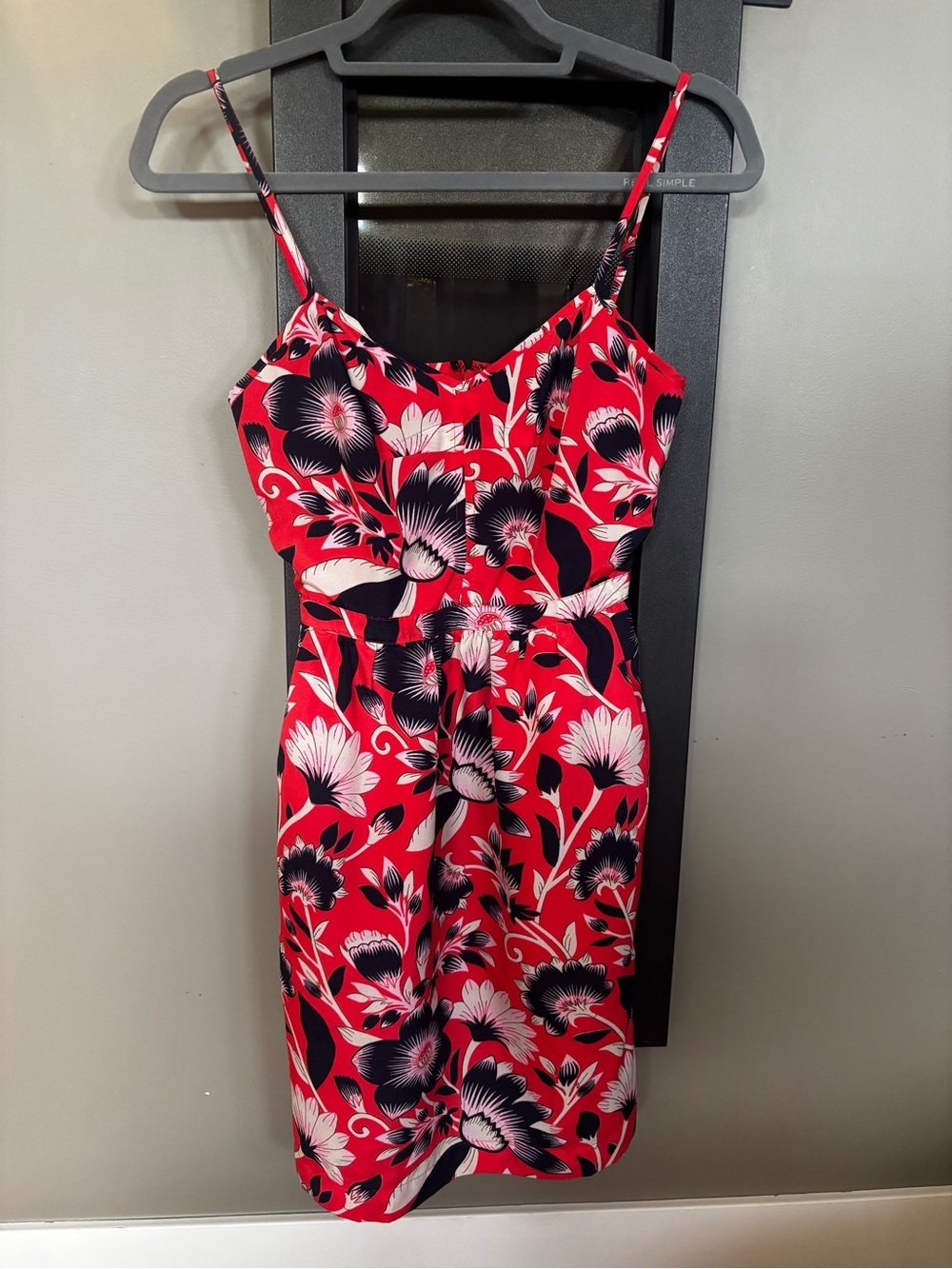 J.Crew Floral Sundress Size 00 Red Pink Tropical Print Lined Pockets​